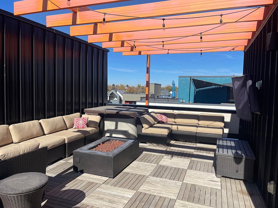 Rooftop patio - all to yourself! Couch and firepit will remain for your use.