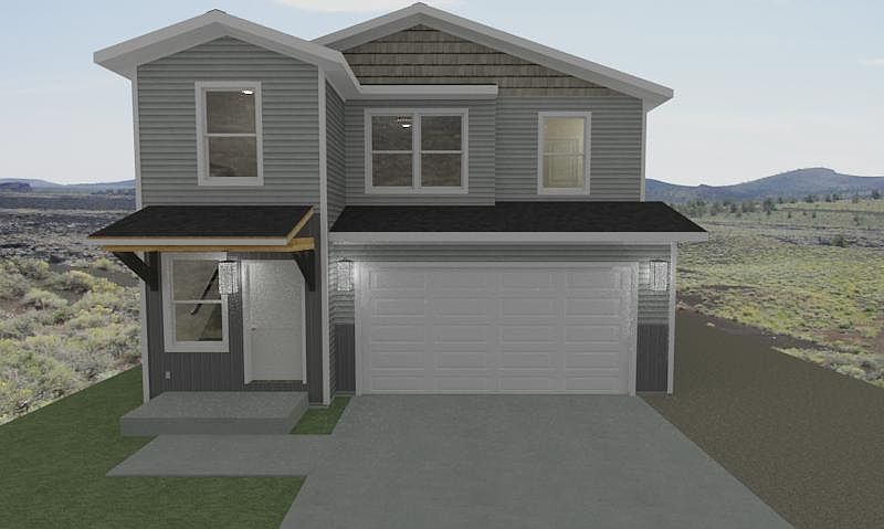 Exterior Rendering w optional Bay window in Master