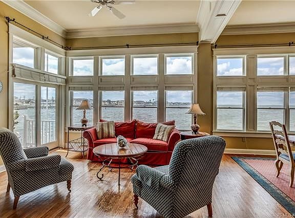 Living Room with bay view
