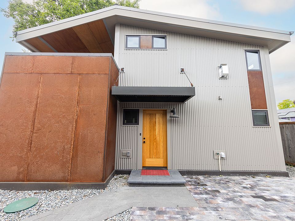 Front of House and Patio.