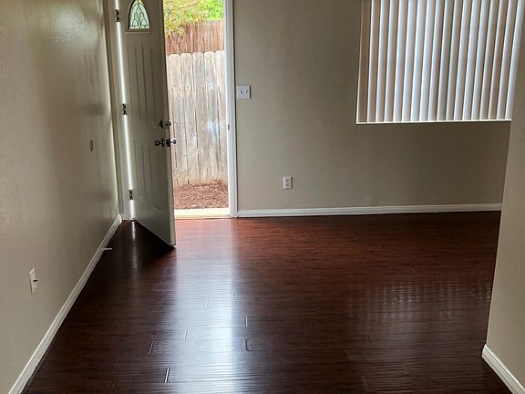 Front door and living room