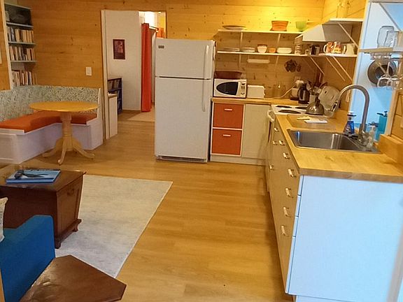 Kitchen and living area