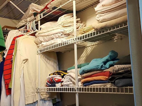 closet full of extra storage