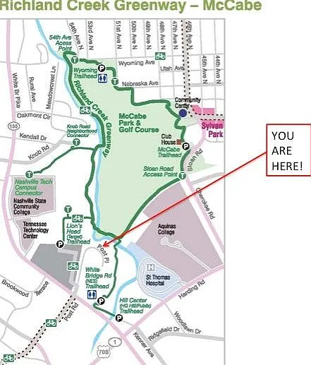 Where unit is location on the Richland Creek Greenway