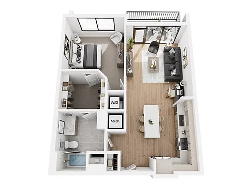 Floor plan 1BR-7 Type A