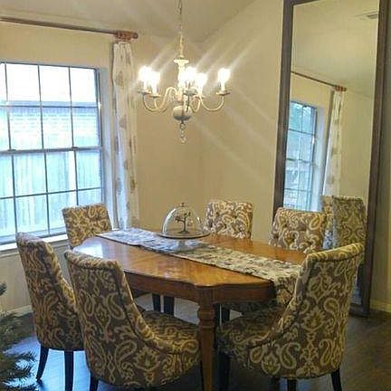 Formal dining area adjacent to kitchen