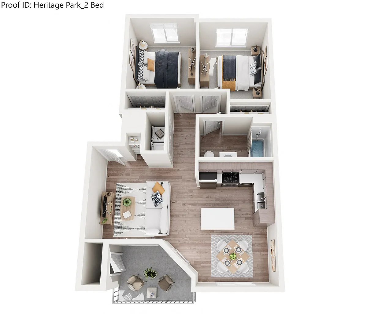 Floor plan Two Bedroom