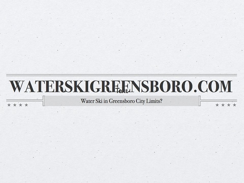 Water Ski in Greensboro?
