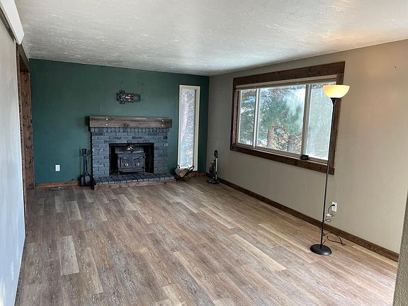 living room and fireplace