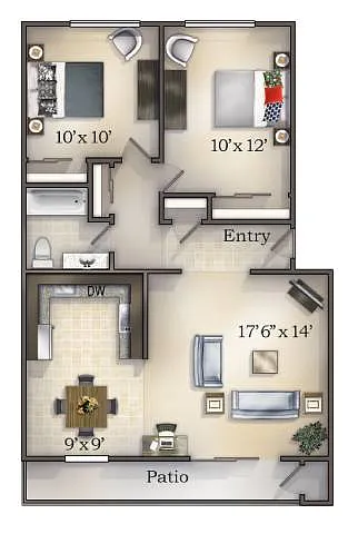Floor plan Two Bedroom