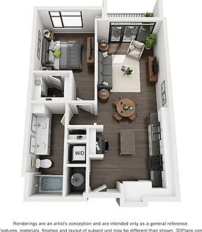 Ellison On Broad - Gossamer (A2) - 1 Beds - 1 Baths - 711 Sq. ft.