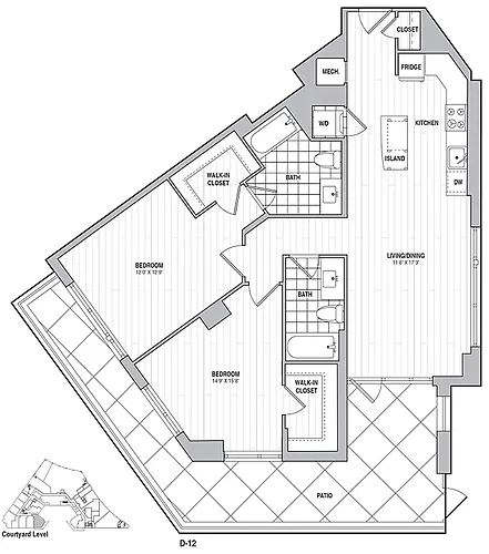 Floor plan 2 Bed 2 Bath 1133