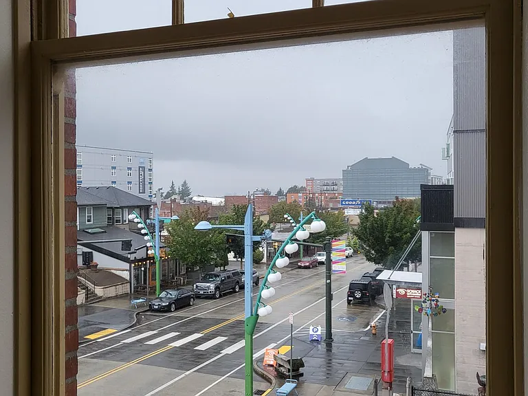 Looking north toward the Shack Art Center.