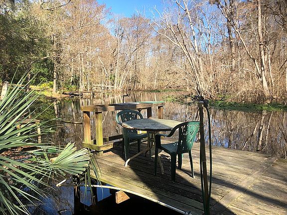 Dock and sink for fishing. 
