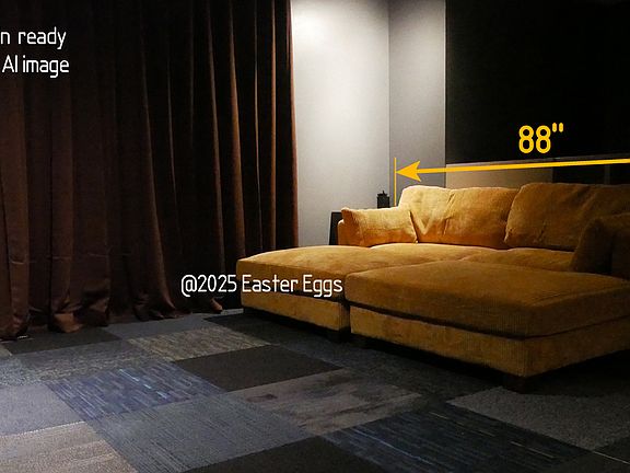 Living area in the open floor plan.