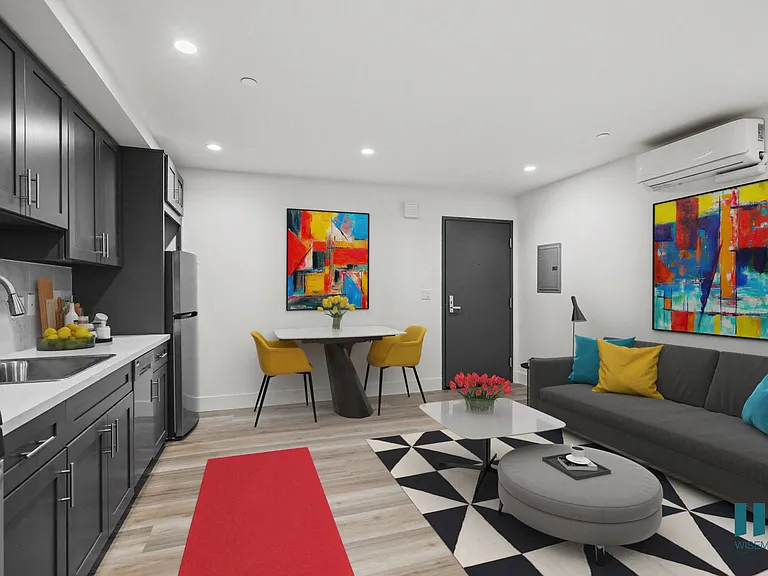 Open-Concept Kitchen, Dining, and Living Room Area