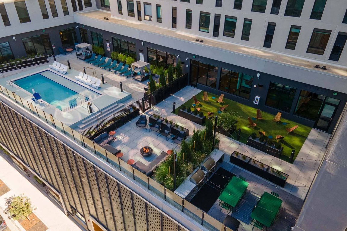 Enjoy poolside relaxation or gather around the fire pit.