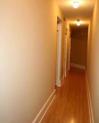 Hallway to bed and bath