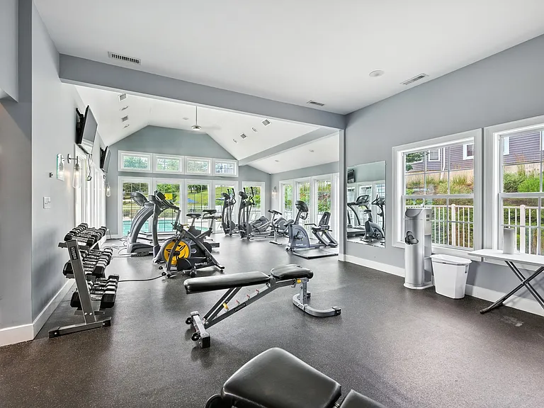 Elevate your fitness routine at Summit at Mill Ridge with our state-of-the-art gym, featuring modern equipment and a bright, inviting atmosphere. Ready to take your health goals to the next level? Schedule your tour today!