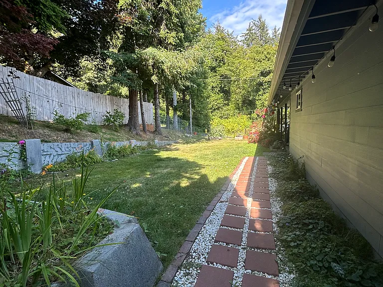 Path to the back of the house