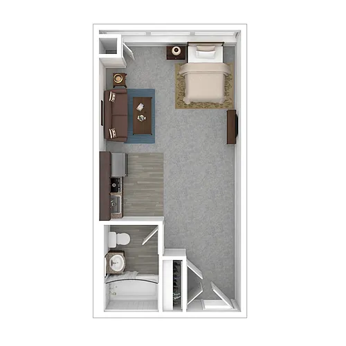 Floor plan The Classic Studio- Furnished