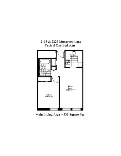 Floor plan 1 Bedroom