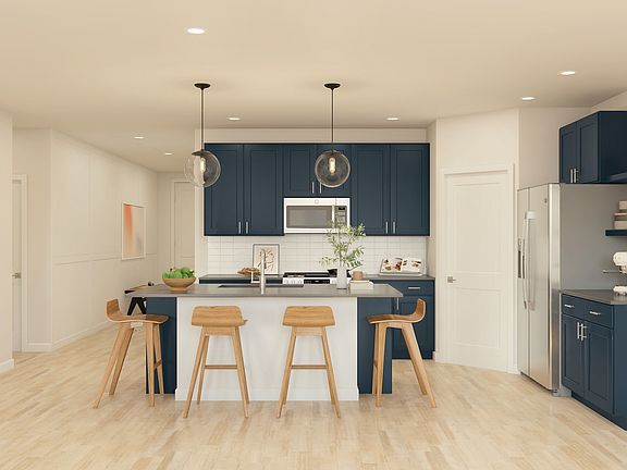 Kitchen with breakfast bar island