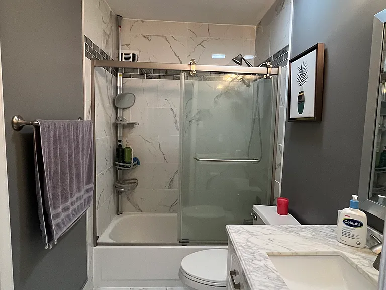 Example of the upcoming main bathroom renovation. The existing bathroom will be updated to a similar high-end finish.