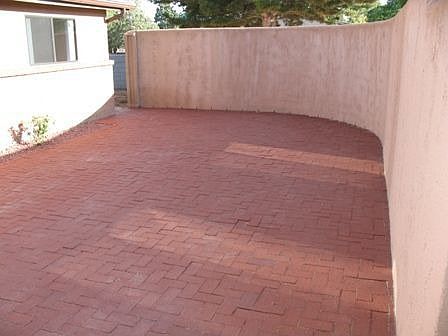 Front courtyard brick patio