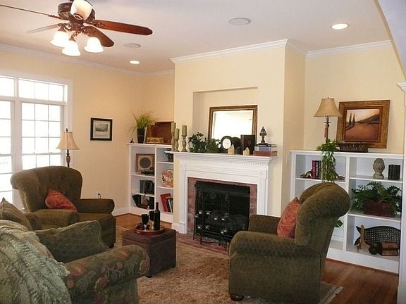 Another view of the Living/Family Room with fp and hardwoods
