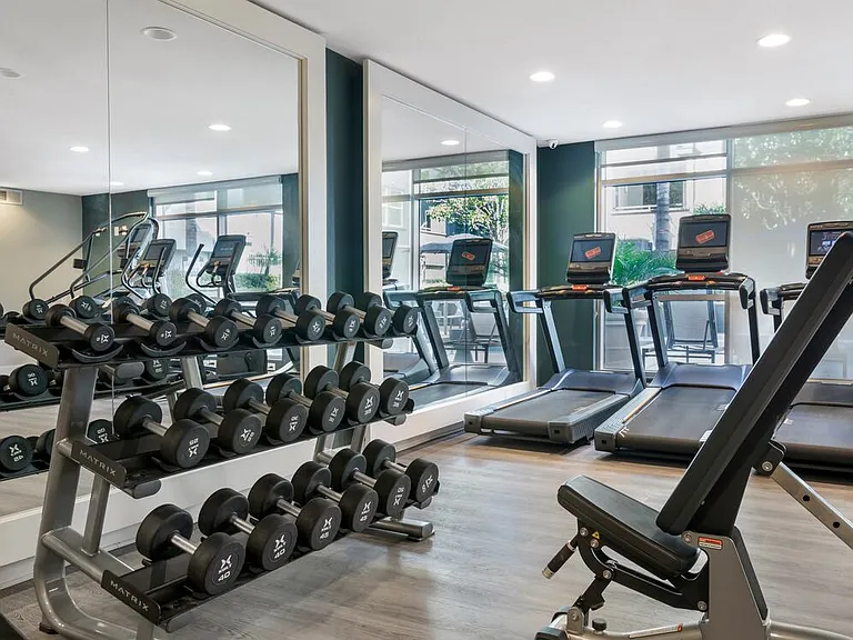 Fitness center with strength and cardio equipment
