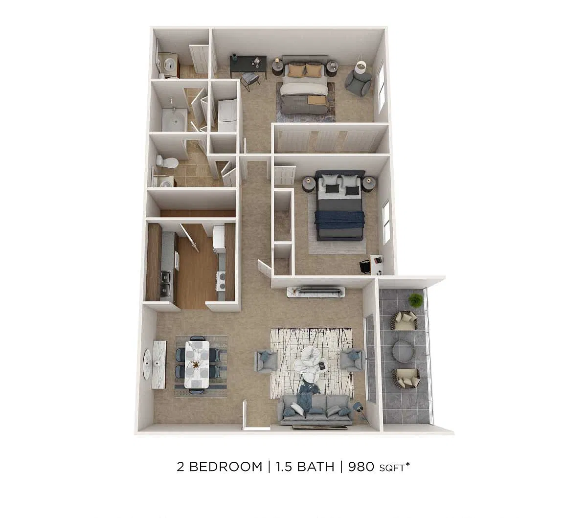 Floor plan Two Bedroom