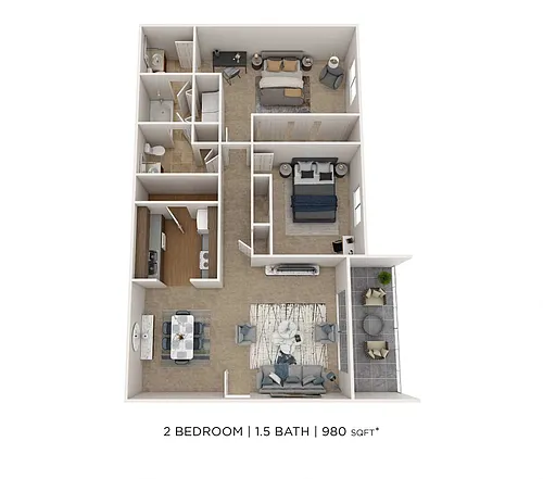 Floor plan Two Bedroom