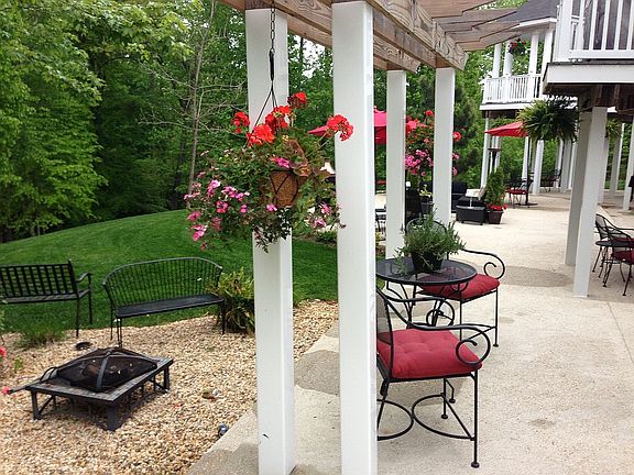 lower patio sitting area