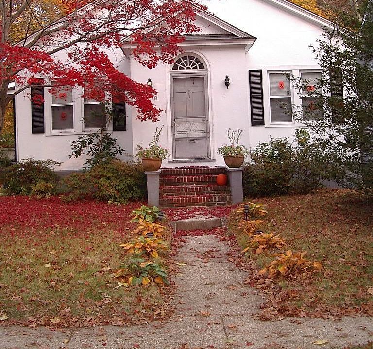front and sidewalk