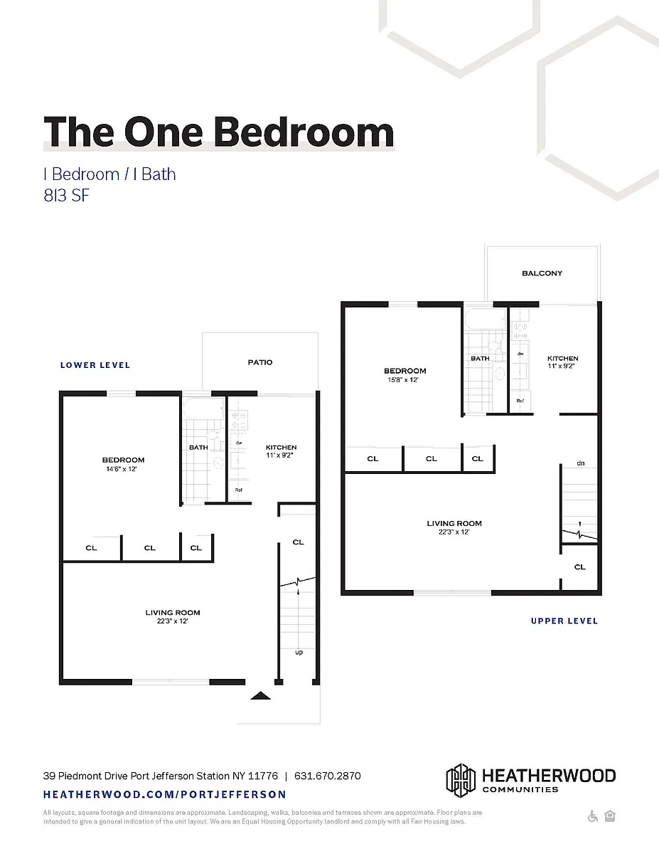 Floor plan 1 Bedroom Upgrade