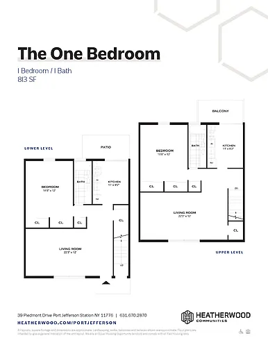Floor plan 1 Bedroom Upgrade