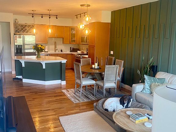 View from living room back into the kitchen.