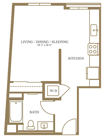 Floor plan Studio-2A
