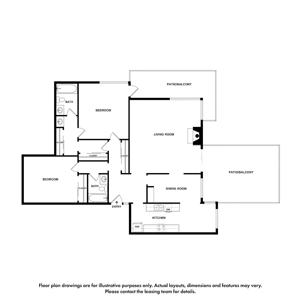Floor plan 2x2 A - Cedars