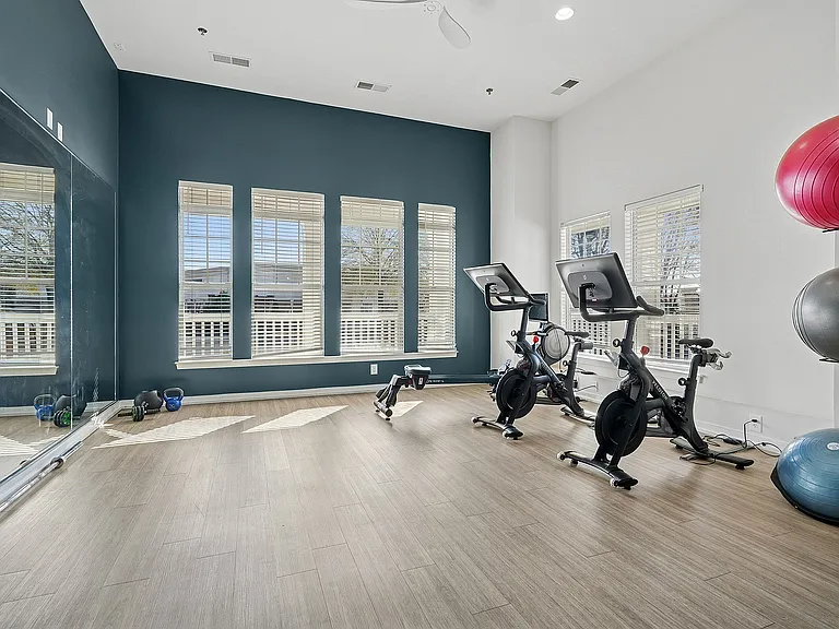 Modern fitness room in Haven at Birkdale Village