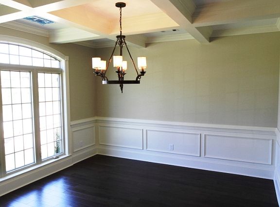 dining room w/ coffered 