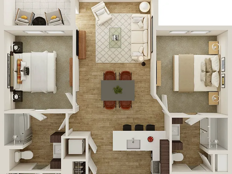 2 Bedroom | 2 Bath | 1031 SF 2 Bedroom | 2 Bath | 1031 SF