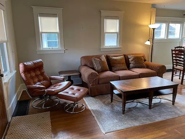 View of living room from doorway of Bedroom #1