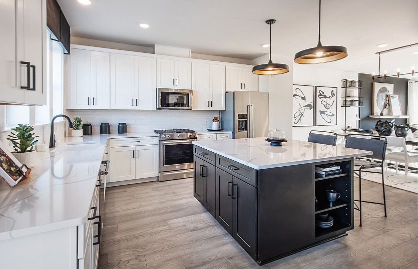 Designer kitchen with center island