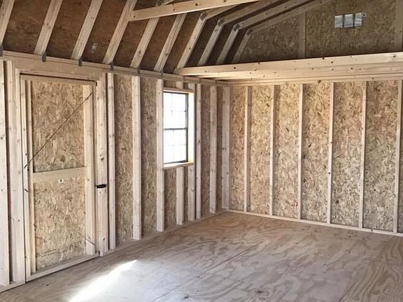 New outdoor shed built in 2020; tin roof; locked and security inside; available for additional storage for extra fee