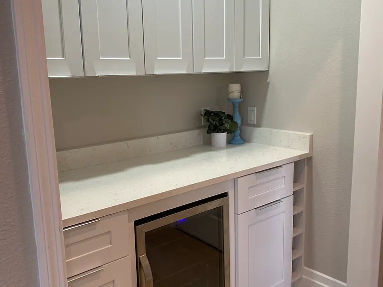 Updated- New wine bar with beverage fridge