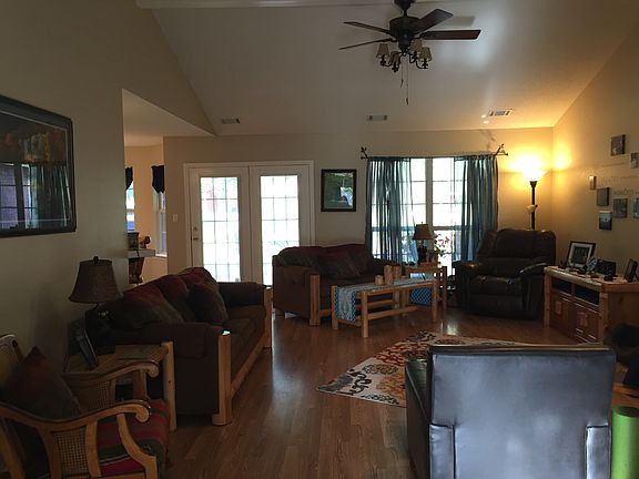 Living room w/ french doors