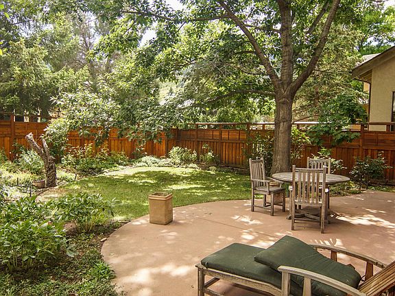 Fenced back yard and patio