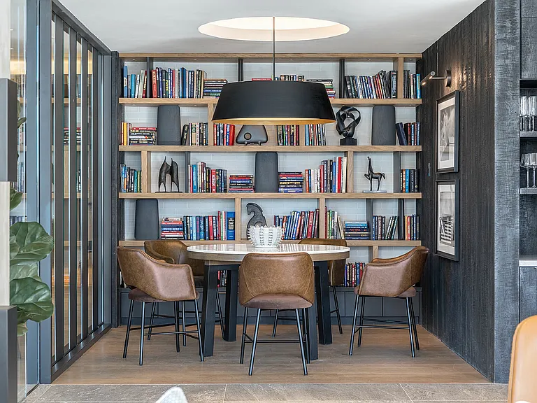 A Reading Nook in the Demo Kitchen of One Rangers Way